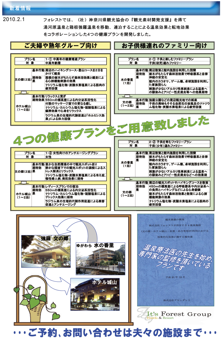 健康プラン・温泉療法